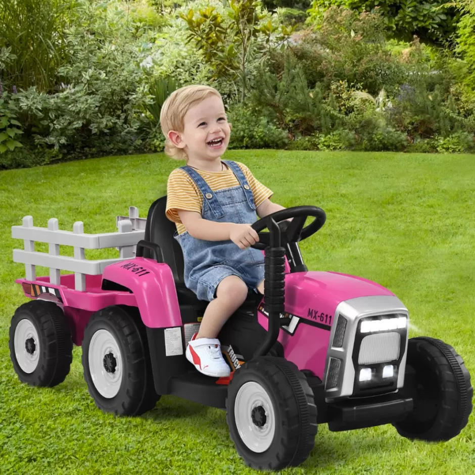 Cheap Baby Direct 12V Ride On Tractor with Trailer and Remote Control for Kids