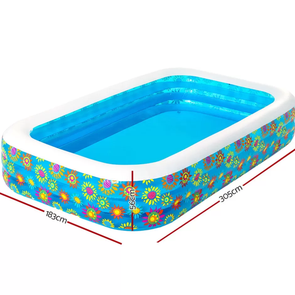 Online Baby Direct Bestway Inflatable Kids Play Pool Swimming Pool Rectangular Family Pools