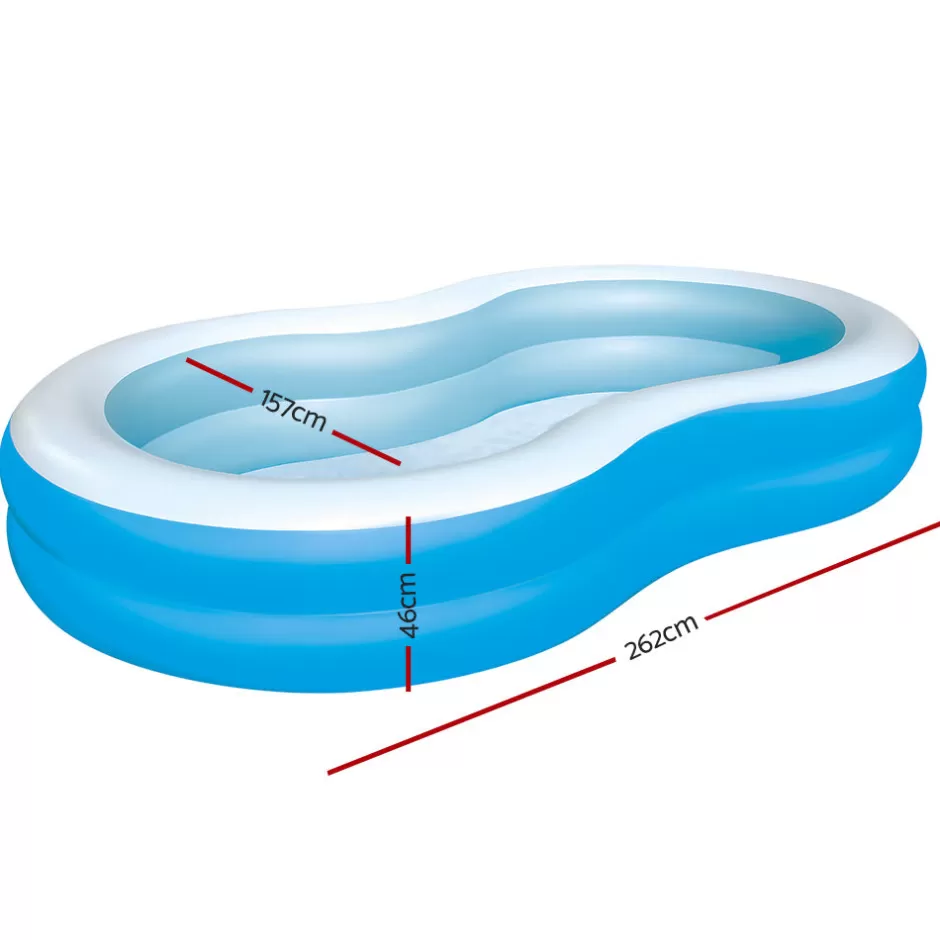 Online Baby Direct Bestway Inflatable Kids Pool Swimming Pool Family Pools 2.62m x 1.57m x 46cm