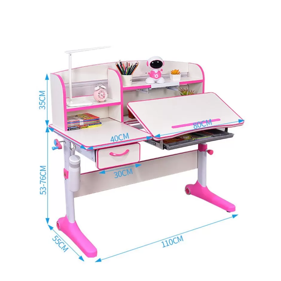 Cheap Baby Direct 120cm Height Adjustable Children Kids Ergonomic Study Desk Blue AU