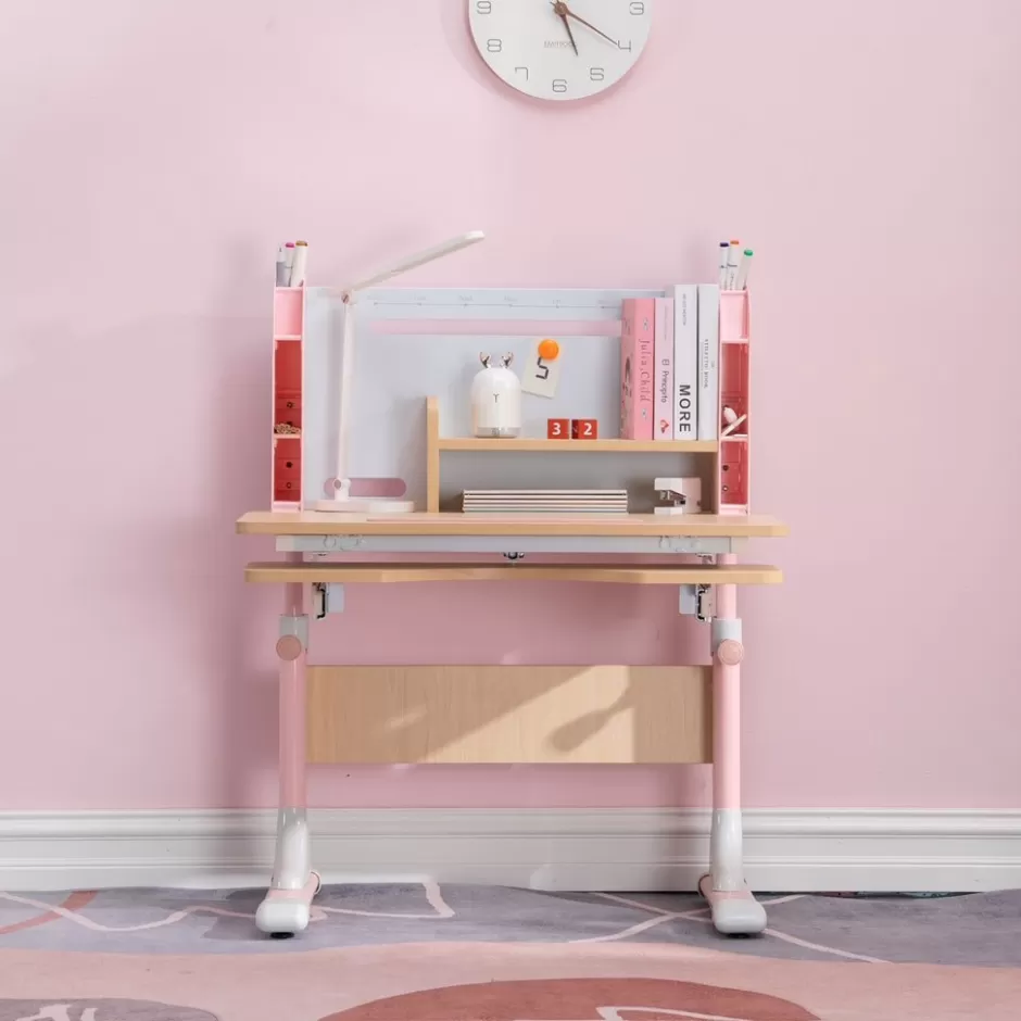 Hot Baby Direct 80cm Height Adjustable Children Kids Ergonomic Study Desk Only Pink