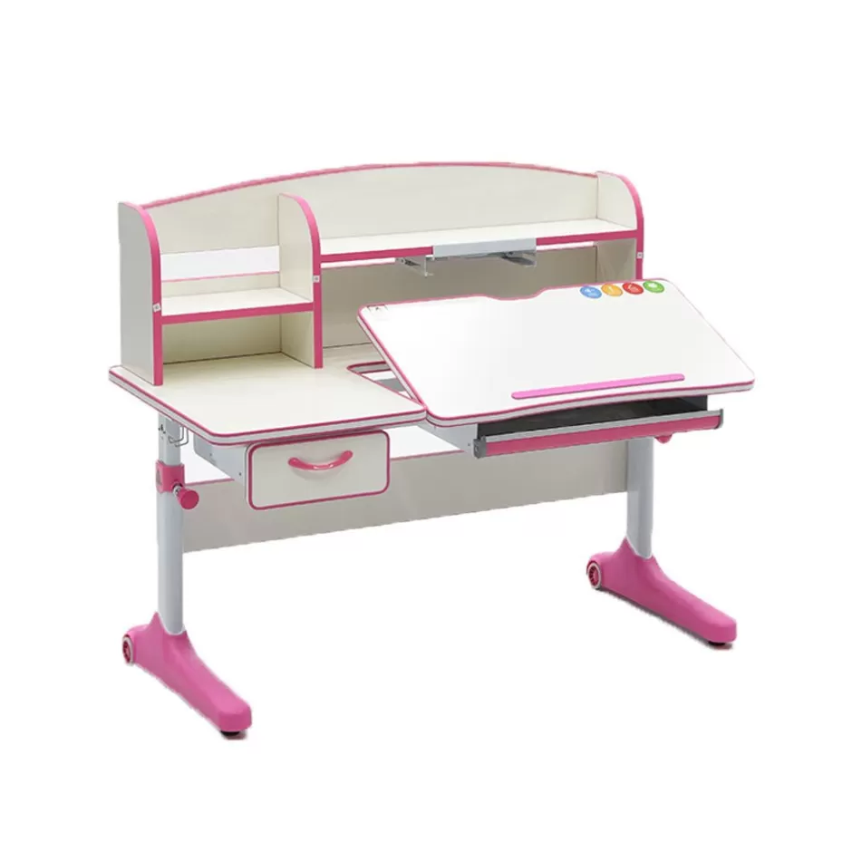 Hot Baby Direct 120cm Height Adjustable Children Kids Ergonomic Study Desk Pink AU