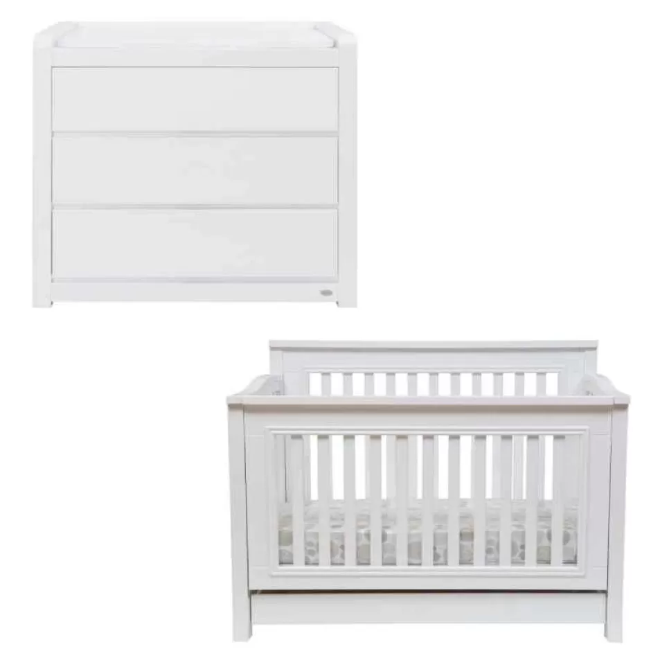 Fashion Baby Direct Cocoon Flair cot and Flair dresser Package (mattress and change mat included)
