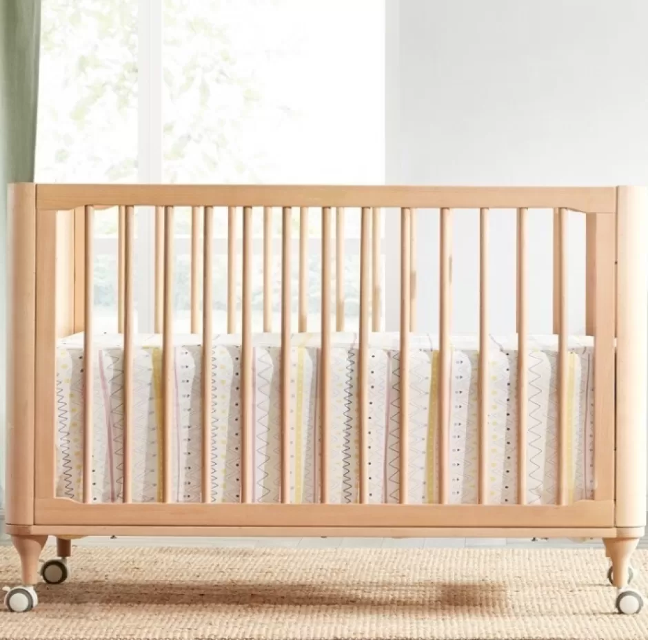 Outlet Baby Direct Ellaboora Baby Cot 4 in 1 Premium Beach Wood With Mattress
