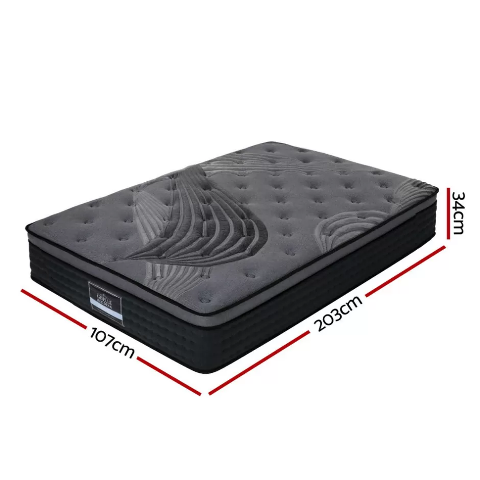 Cheap Baby Direct Giselle Bedding Alanya Euro Top Pocket Spring Mattress 34cm Thick King Single