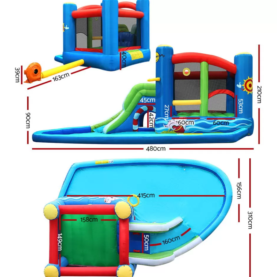 Sale Baby Direct Happy Hop Inflatable Water Jumping Castle Bouncer Kid Toy Windsor Slide Splash