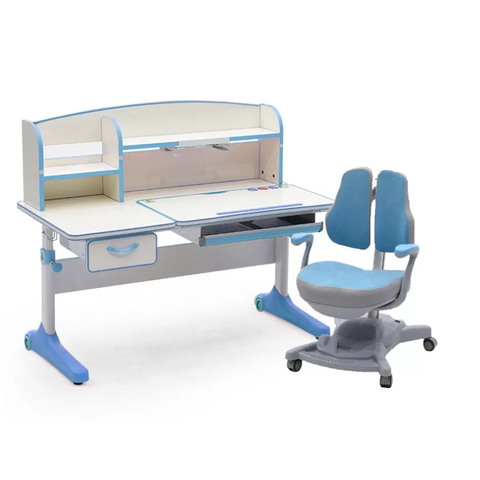 Best Sale Baby Direct Height Adjustable Children Kids Ergonomic Study Desk Chair Set 120cm Blue AU