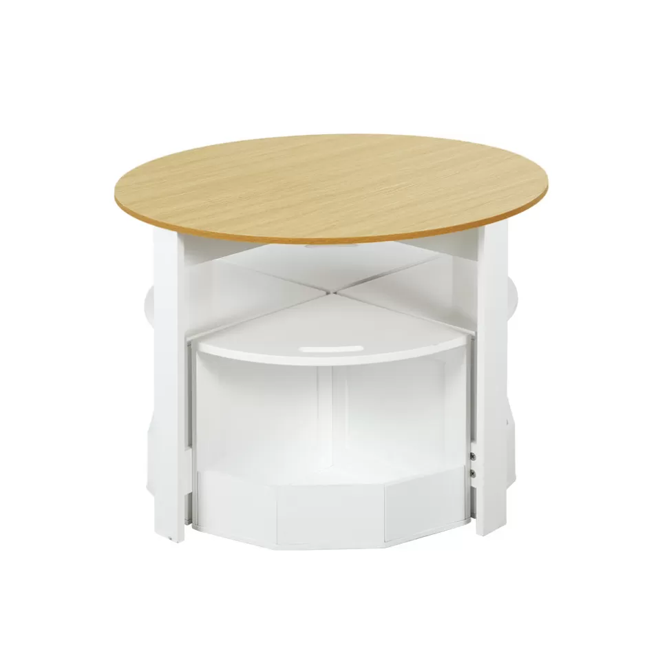Cheap Baby Direct Keezi 5 PCS Kids Table and Chairs Set Storage Chair Wooden Play Study Desk Sets