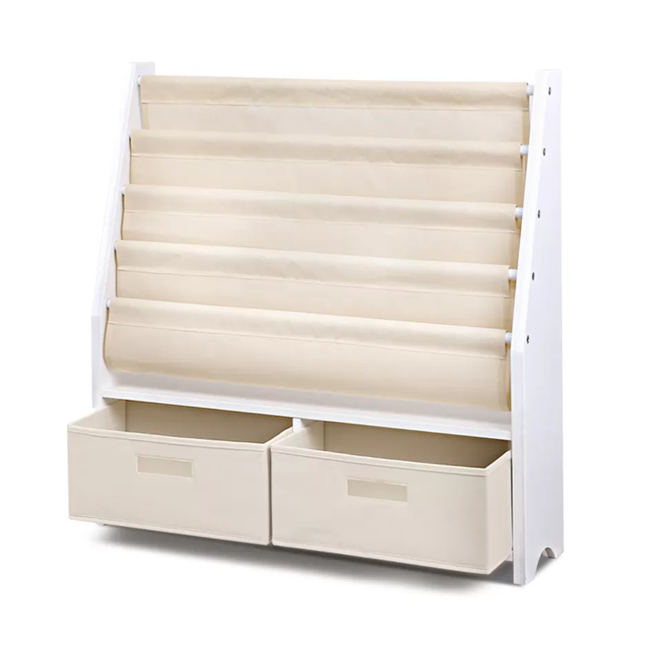 Best Sale Baby Direct Keezi 4 tier Kids Bookshelf Wooden Bookcase Children Toy Organiser Display Rack