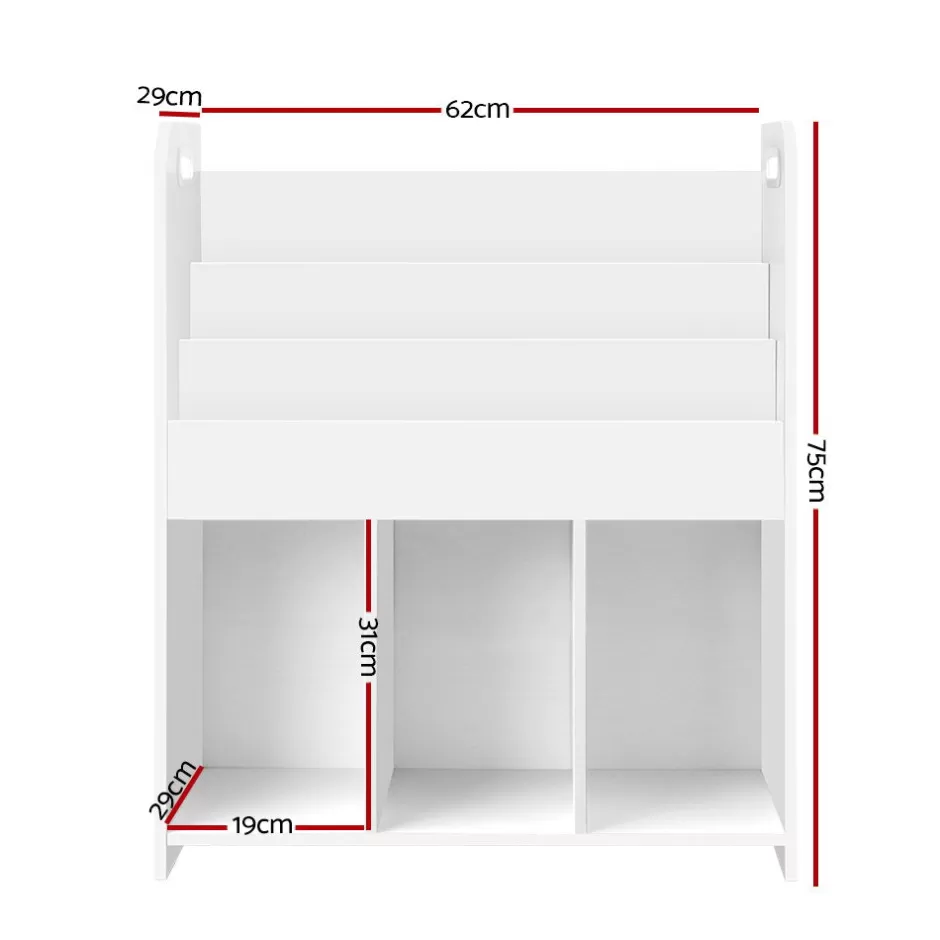 Clearance Baby Direct Keezi Kids Bookcase Childrens Bookshelf Display Cabinet Toys Storage Organizer