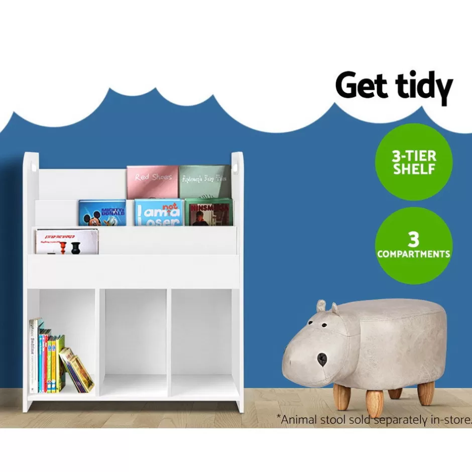 Clearance Baby Direct Keezi Kids Bookcase Childrens Bookshelf Display Cabinet Toys Storage Organizer