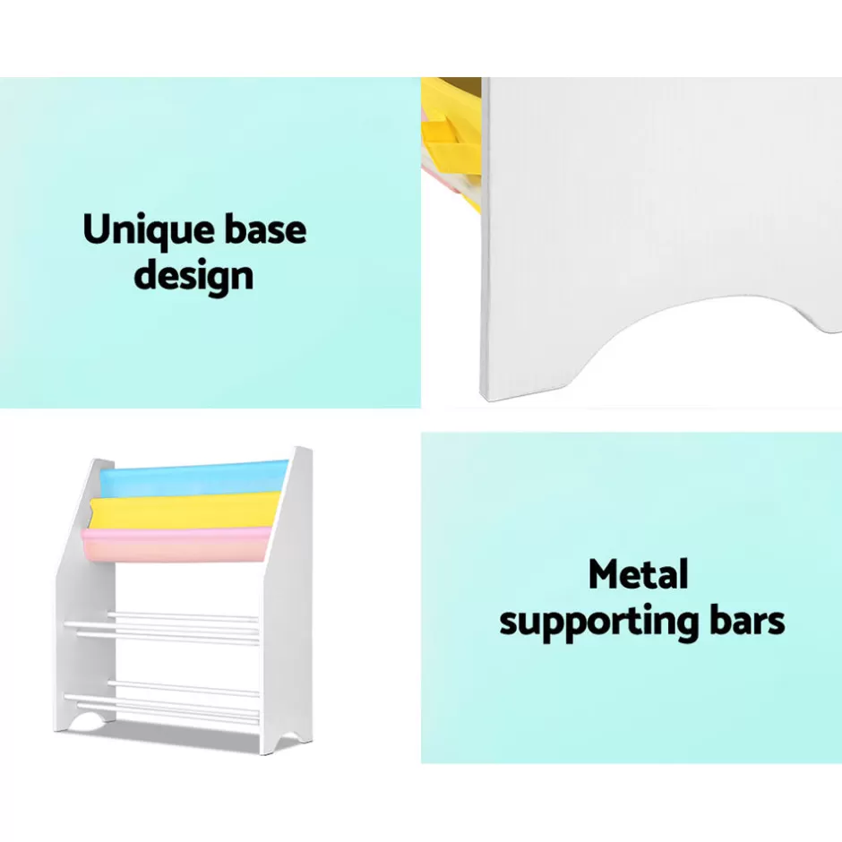 Online Baby Direct Keezi Kids Bookcase Childrens Bookshelf Toy Storage Organizer 2 Tiers Shelves