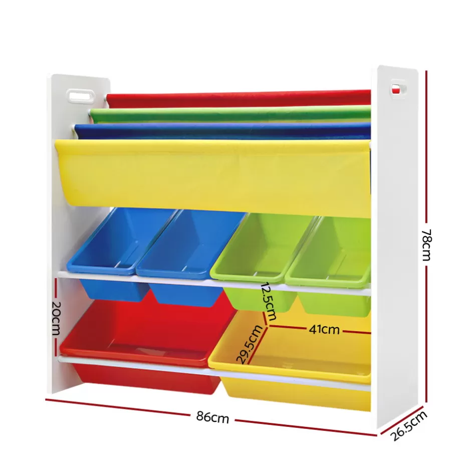 Best Baby Direct Keezi Kids Bookcase Childrens Bookshelf Toy Storage Organizer Display Rack Book