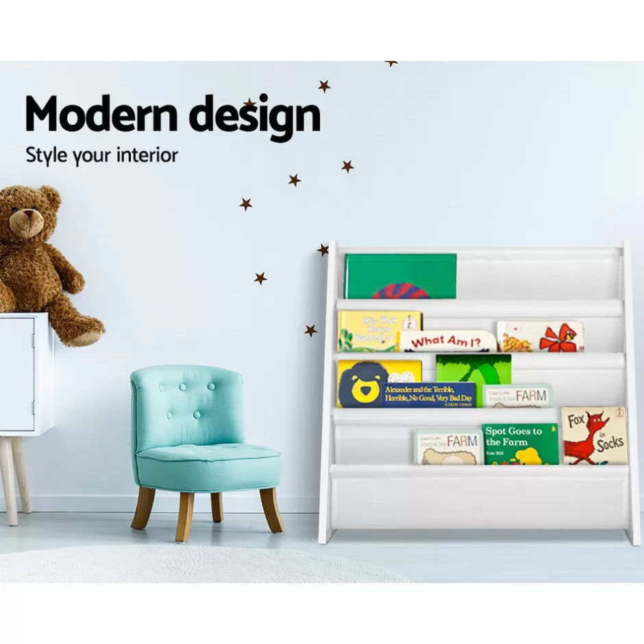 Flash Sale Baby Direct Keezi Kids Bookshelf Shelf Children Bookcase Magazine Rack Organiser Display
