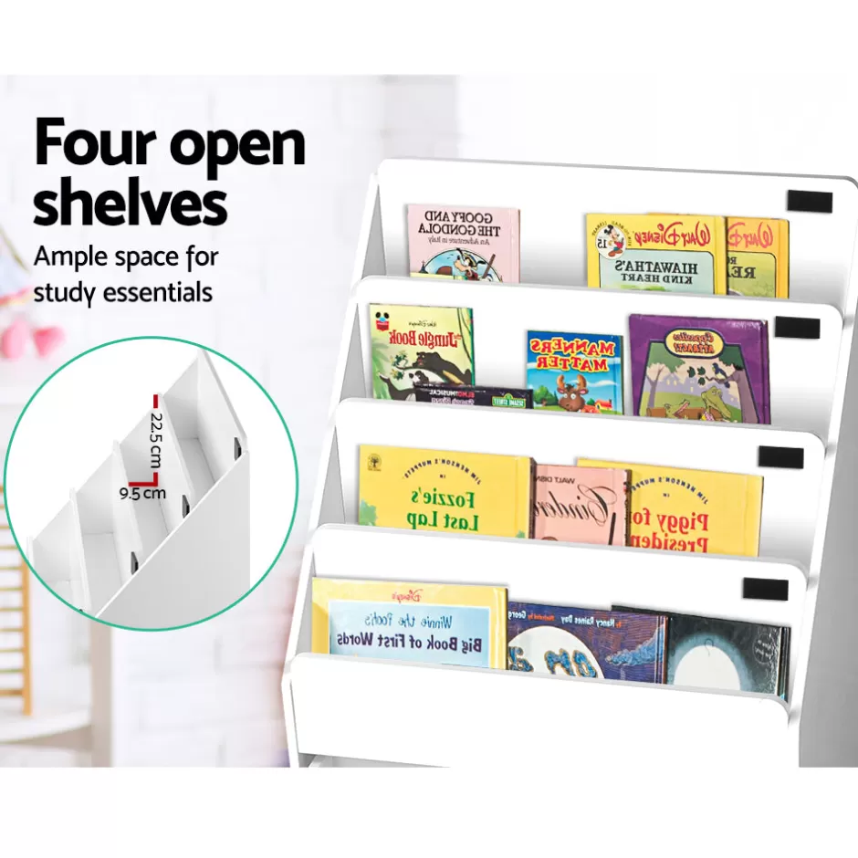 Flash Sale Baby Direct Keezi Kids Bookshelf Storage Organiser Bookcase Drawers Children Display Shelf
