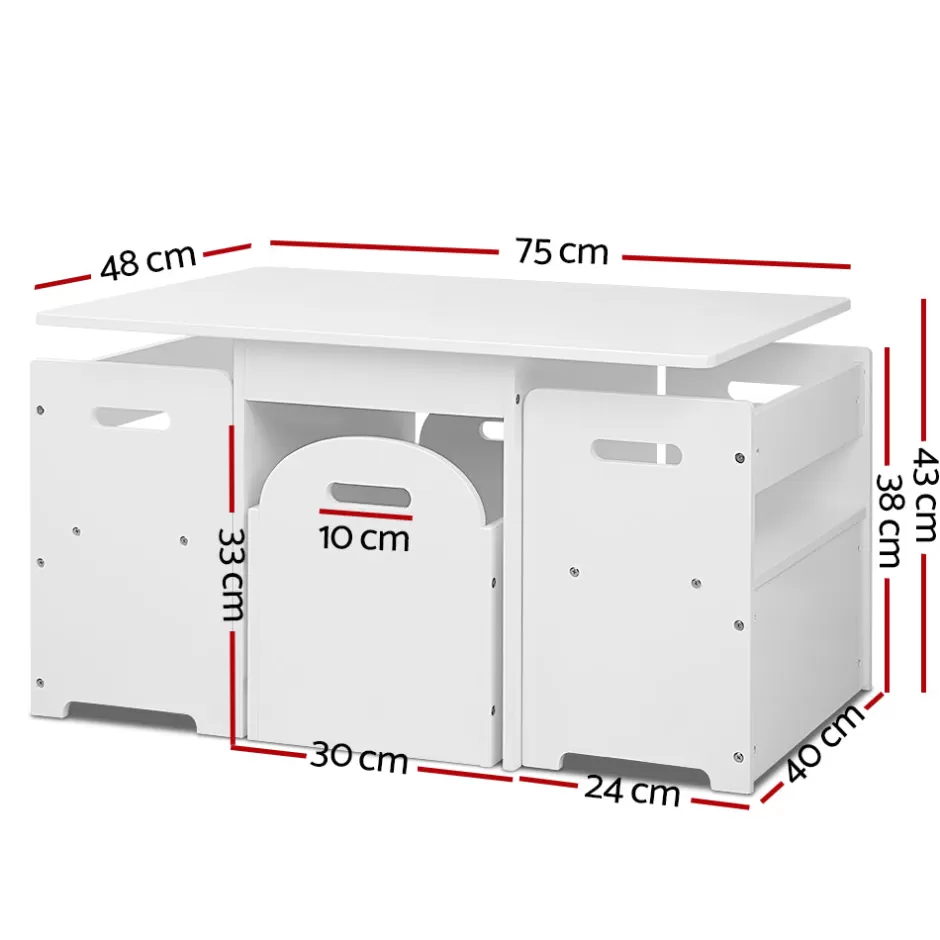 Clearance Baby Direct Keezi Kids Multi-function Table and Chair Hidden Storage Box Toy Activity Desk