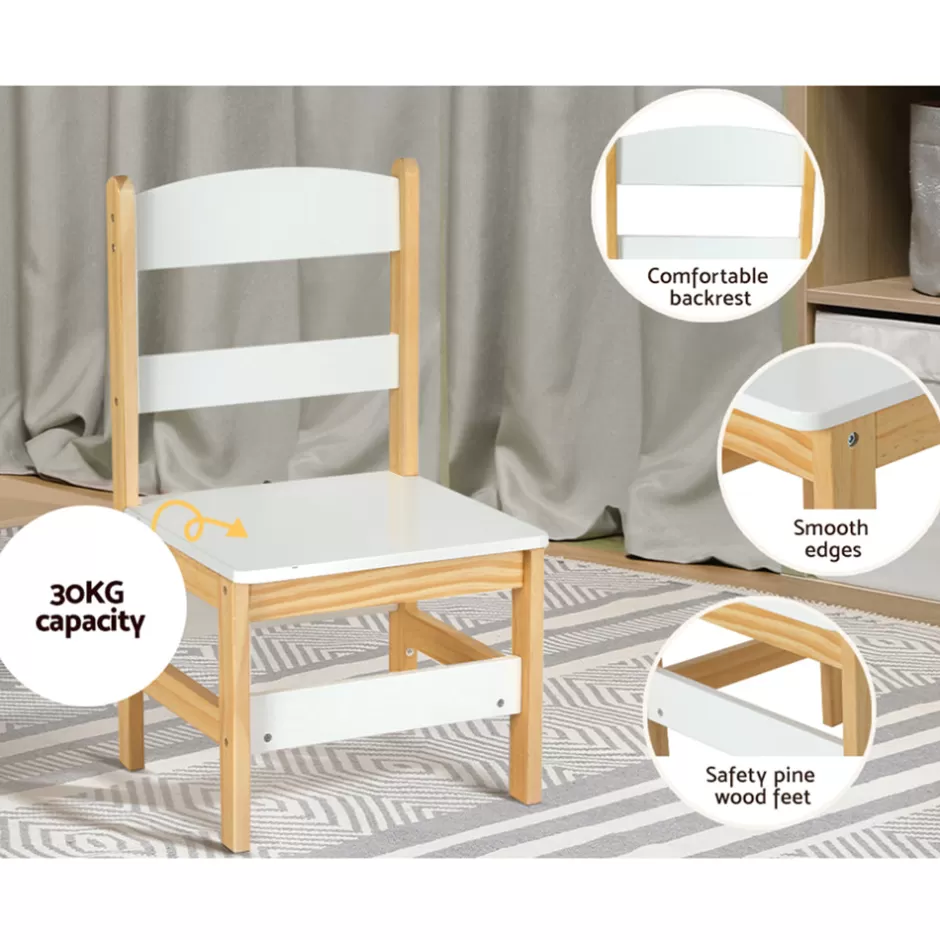 Best Baby Direct Keezi Kids Table and Chairs Set Study Play Toys Storage Desk Children Furniture