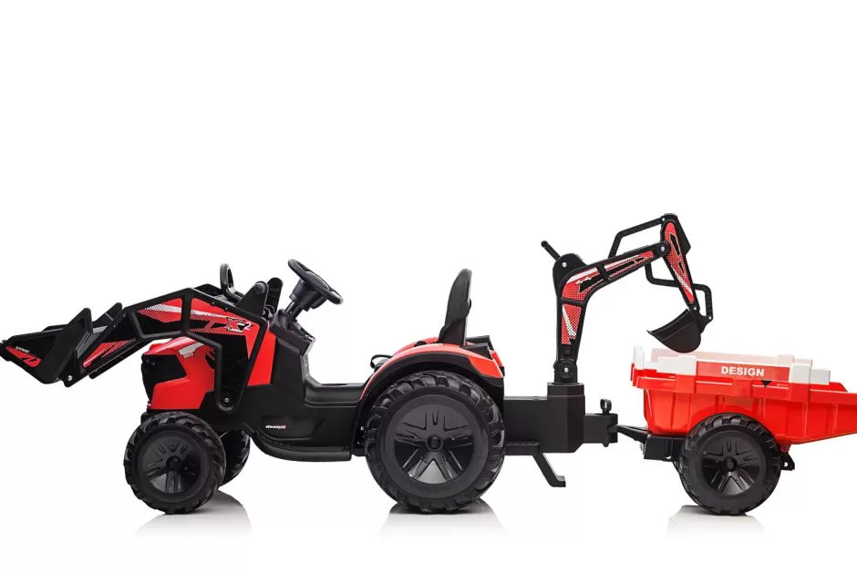 Outlet Baby Direct Kids Ride On Car 12V Tractor 2 In 1 With Trailer And Excavator