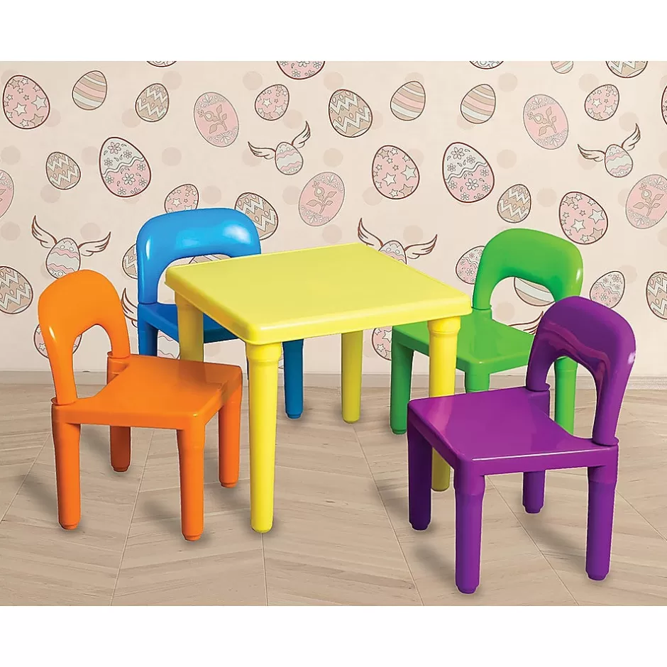 Clearance Baby Direct Kids Table and Chairs Play Set Toddler Child Toy Activity Furniture In-Outdoor