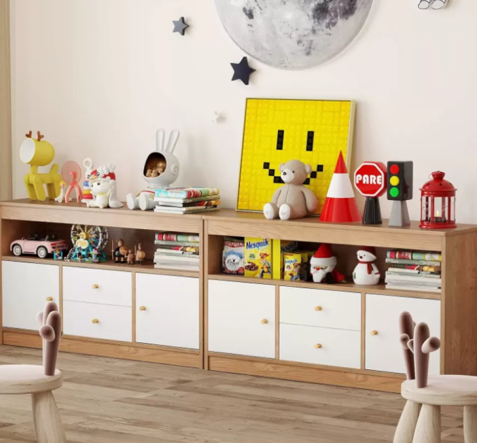 Online Baby Direct Kids Toy Storage Organizer with 2 Drawers and 2 Closed Cabinets
