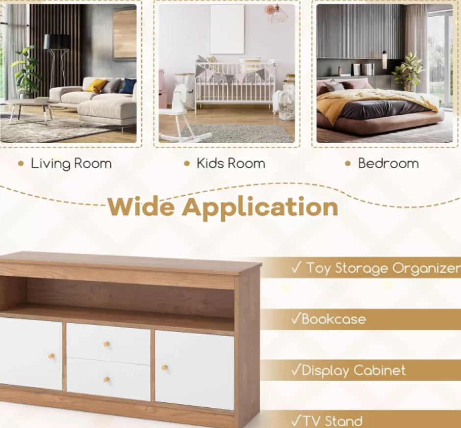 Online Baby Direct Kids Toy Storage Organizer with 2 Drawers and 2 Closed Cabinets