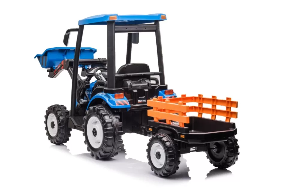Best Baby Direct Little Riders 24V Kids Ride on Tractor with roof and trailer Farm Play Electric Ride on Car with Remote