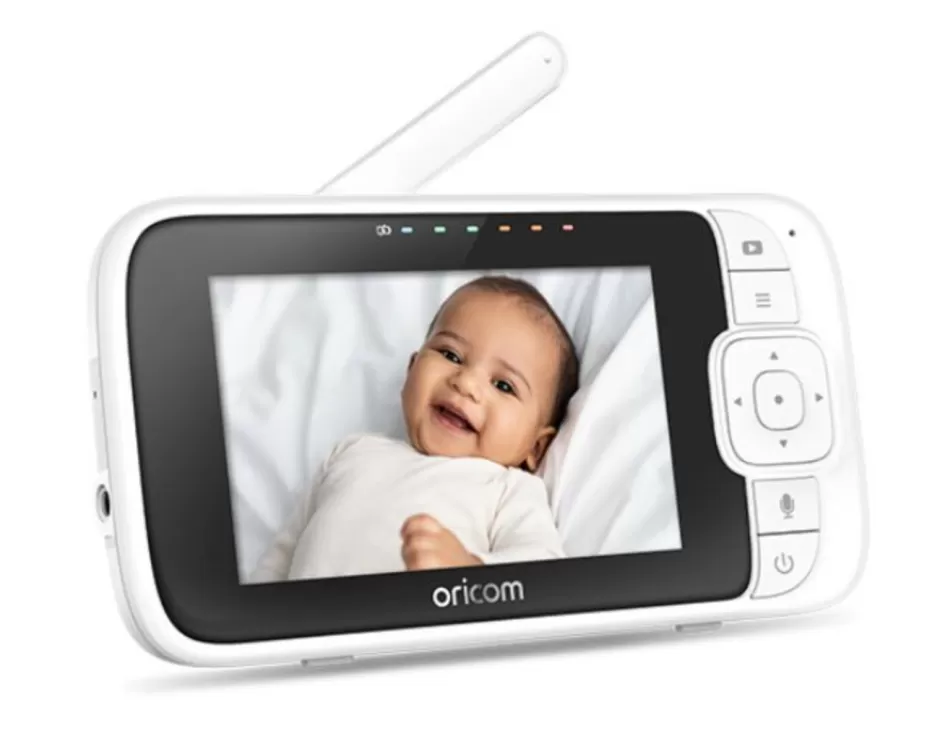 Discount Baby Direct Oricom 5  inch Smart HD Nursery Pal Skyview Baby Monitor with Cot Stand OBH650P