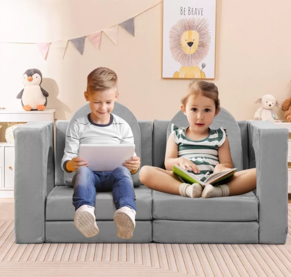 Sale Baby Direct 8-Piece Modular Kids Sofa Play Couch Climb Playset with Covers