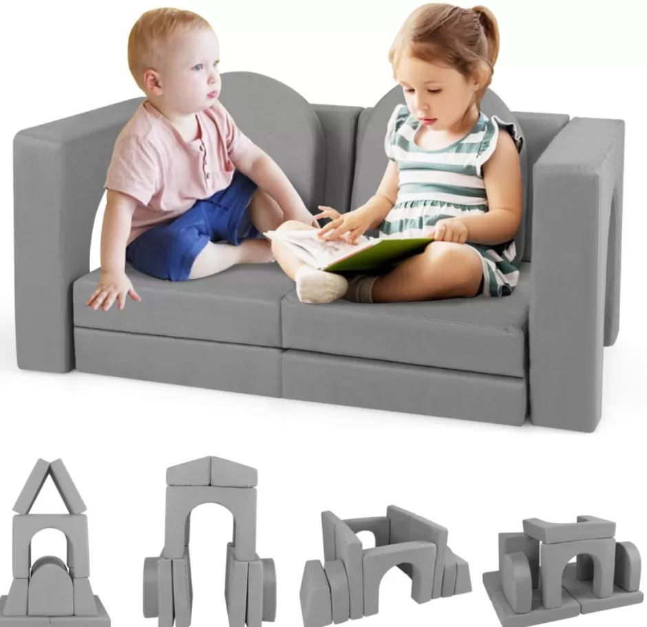 Sale Baby Direct 8-Piece Modular Kids Sofa Play Couch Climb Playset with Covers