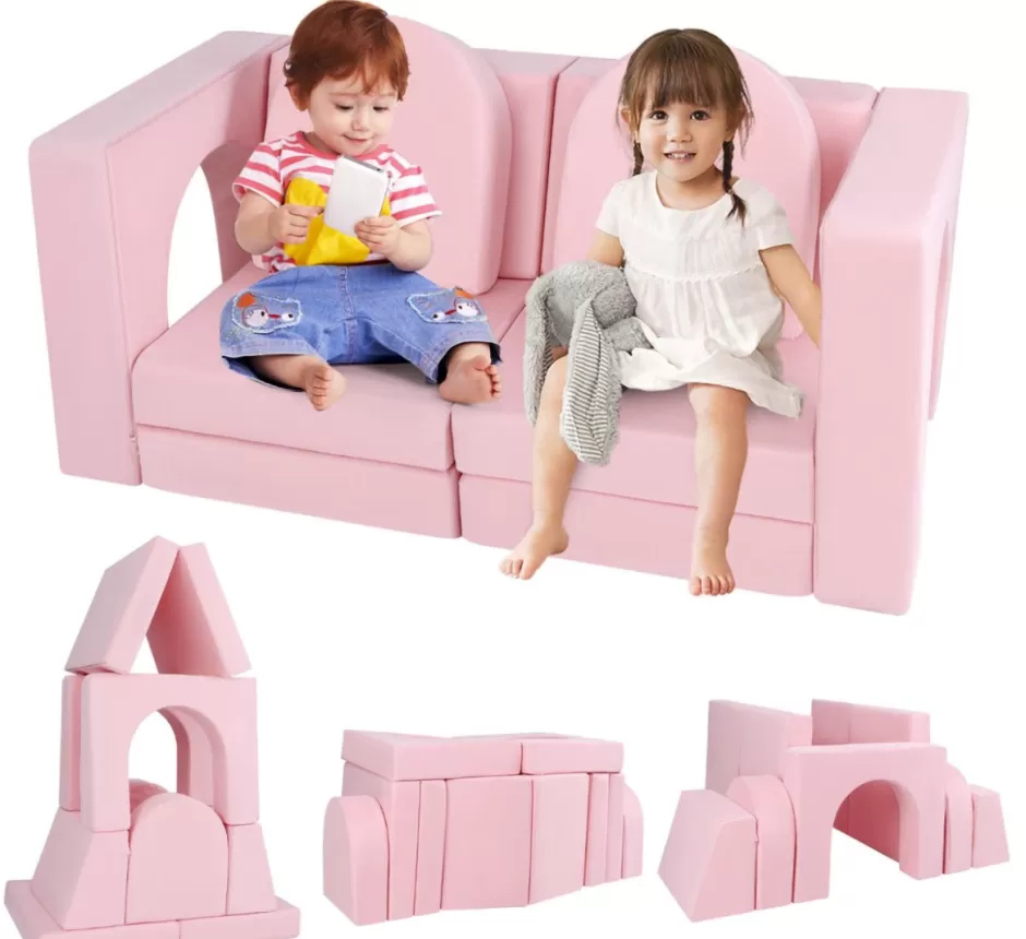 Sale Baby Direct 8-Piece Modular Kids Sofa Play Couch Climb Playset with Covers