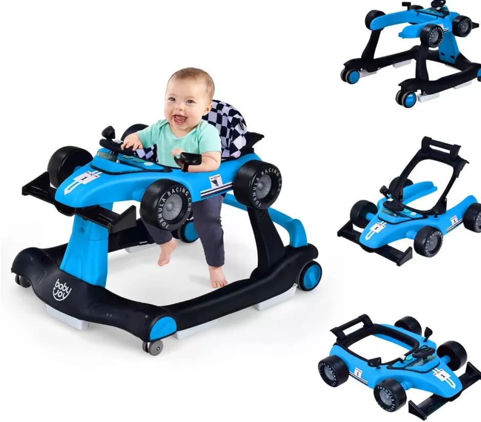 Hot Baby Direct Rever Bebe 4 in 1 Car Race Foldable Activity Baby Walker With Music