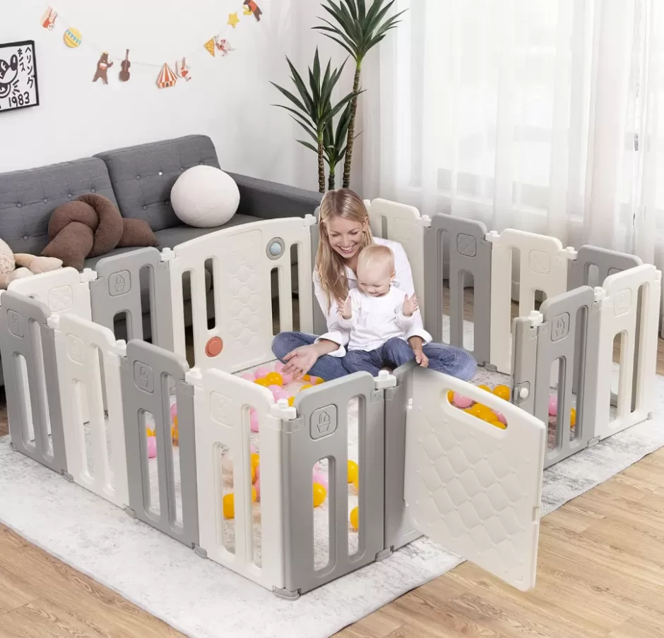 Best Baby Direct Rever Bebe 16 Panel Baby Playpen, Foldable Activity Play Center