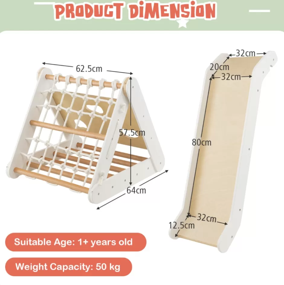 Discount Baby Direct Rever Bebe 4-in-1 Toddler Climbing Toys with 3-Sided Triangle Climber