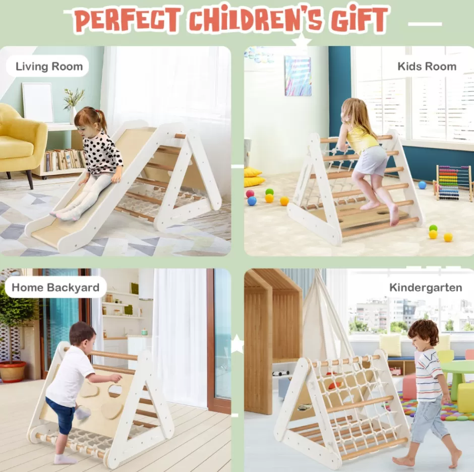 Discount Baby Direct Rever Bebe 4-in-1 Toddler Climbing Toys with 3-Sided Triangle Climber