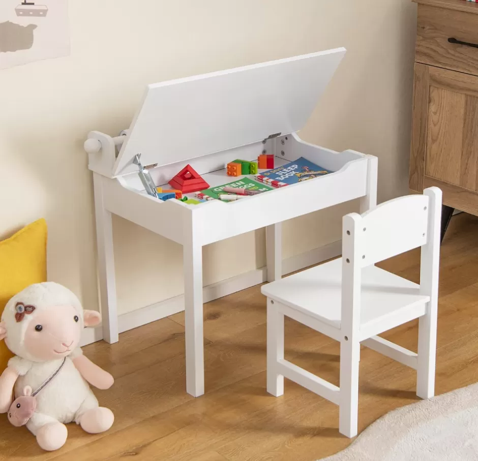 Outlet Baby Direct Rever Bebe Kids Table and Chairs Set w/Paper Roll Holder