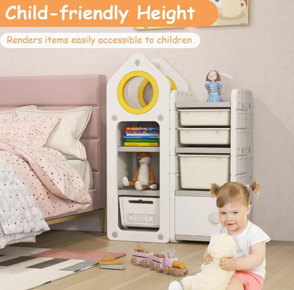 Best Baby Direct Rever Bebe  Kids Toy Storage Organizer ,Toy Chest and Bookshelf