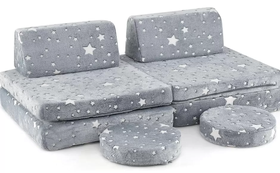 Store Baby Direct Rever Bebe Modular Kids Play Couch Set with Machine-washable Flannel Covers