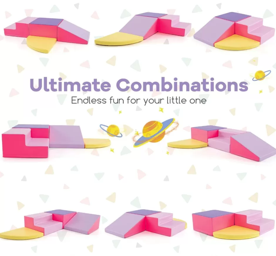 Cheap Baby Direct Rever Bebe 4-Piece Soft Toddler Corner Climbing Sliding Blocks for Babies