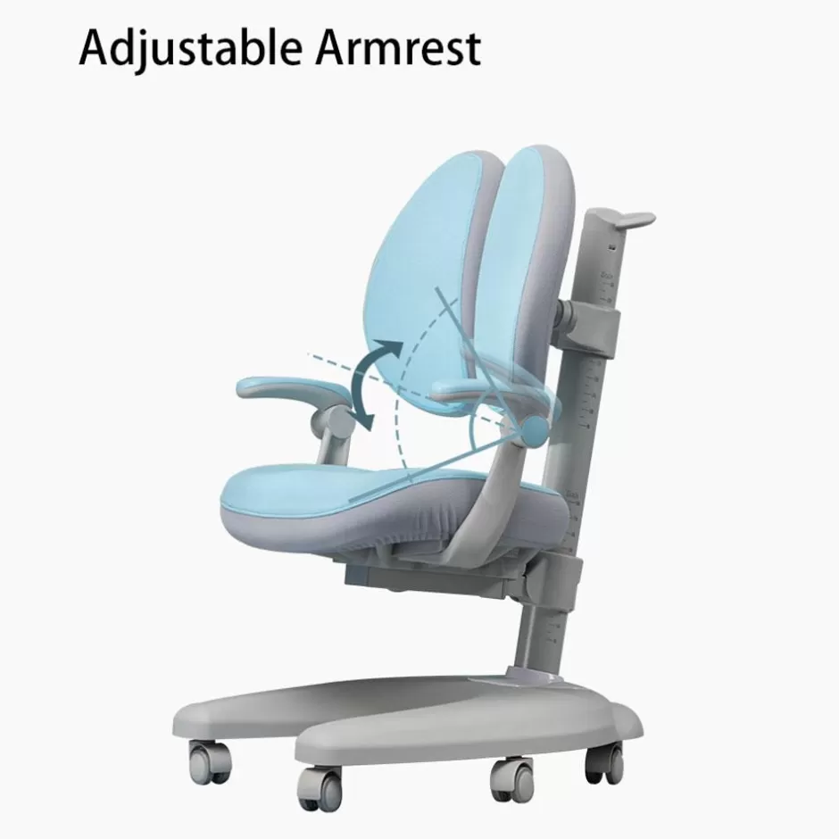 Best Sale Baby Direct Solid Rubber Wood Height Adjustable Children Kids Ergonomic Blue Study Desk Only 120cm AU