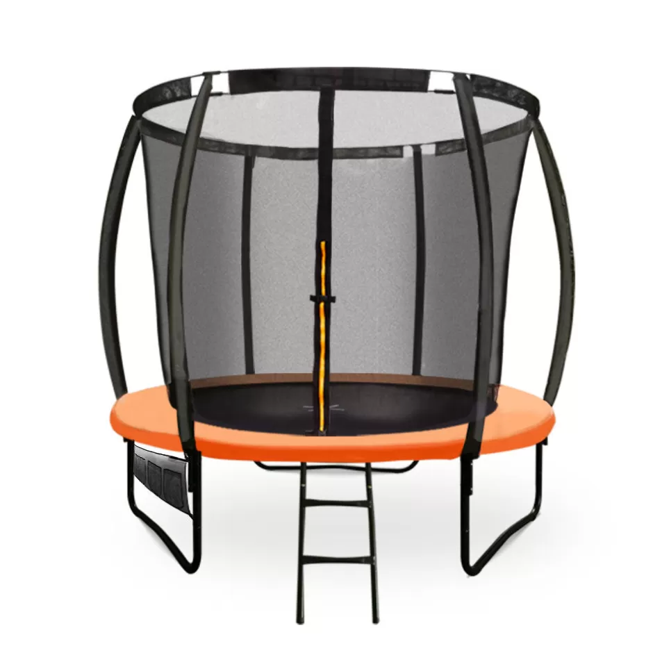 Discount Baby Direct Up-Shot 8ft Round Trampoline Enclosure Safety Net Mat Spring Pad Ladder